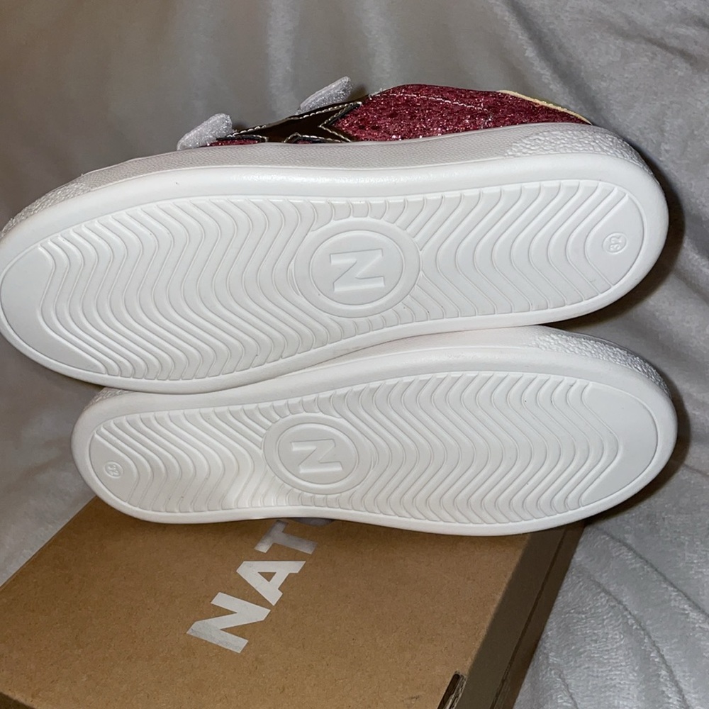 NWT Naturino Girl's Pinn Vl Sneaker in White/Fuchsia/Paglia - Picture 14 of 15